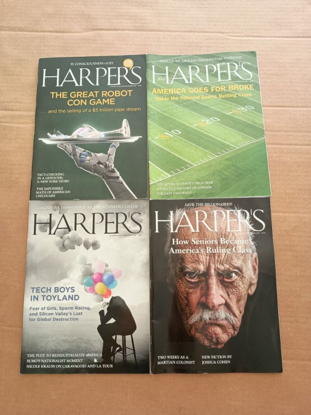 Harper's Magazine 4 pack December 2025 to May 2026